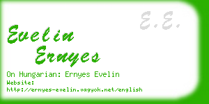 evelin ernyes business card